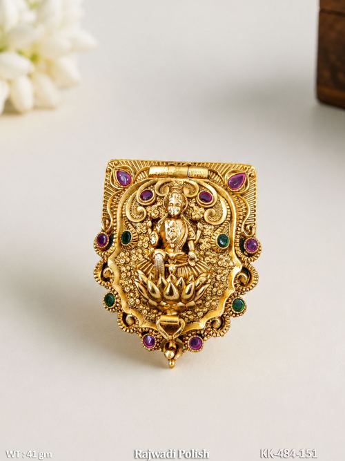 Rajwadi Gold Temple Sindoor Box