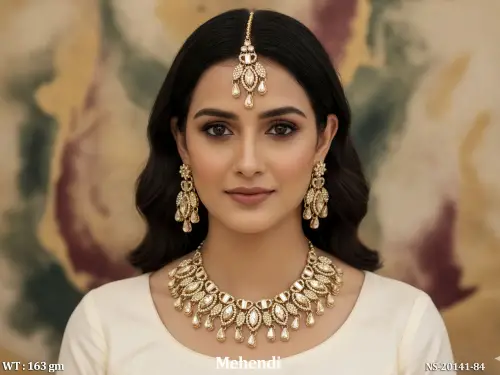Stone-Studded Statement Jewellery Set for Women