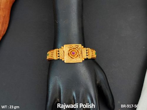 Party Wear Antique Bracelet with Stone Work