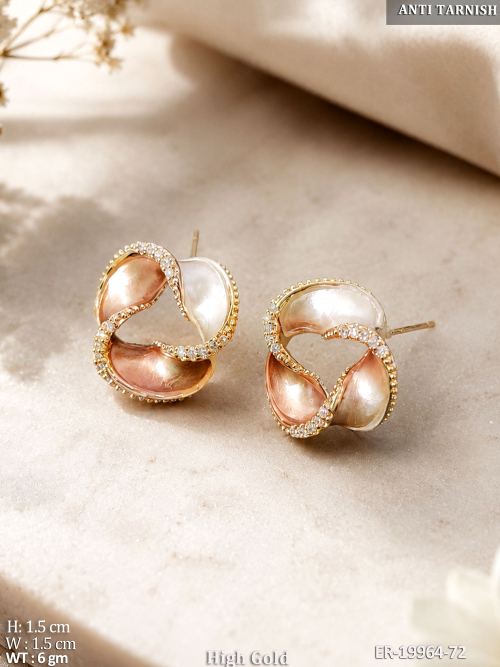 White Earrings with Pearls, photo 2 of 2