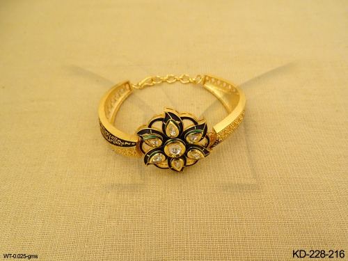 Matte Finish Kada with Floral Design