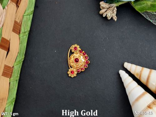 Kemp  Jewellery High Gold Polish Fancy Designer Nath 