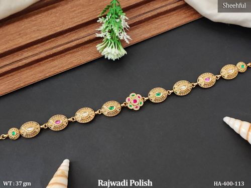 Traditional Floral Hair Accessory with Stone Work, photo 2 of 3