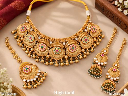 Bridal Traditional Necklace Set with Stone Work, photo 2 of 2