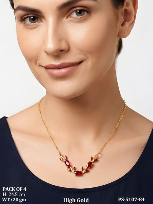 Designer Western CZ  Pendant Chain Set for Women