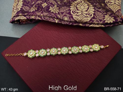 Classic Party Wear Kundan Bracelet