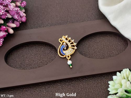 Designer Antique High Gold Polish Fancy Style Nath   