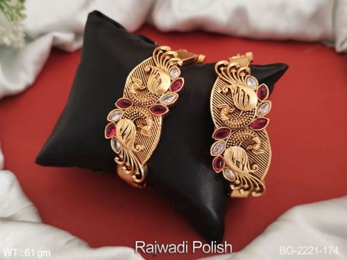 Classic Party Wear Antique Bangles Set of 2
