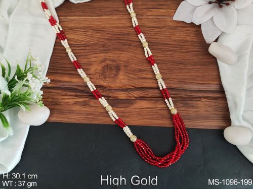 Party Wear Antique Mala with Beads in RED, photo 12 of 15