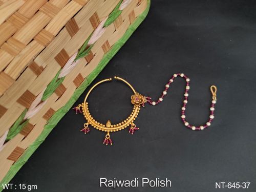 South Indian Nath with Pearls in Ruby, photo 3 of 4