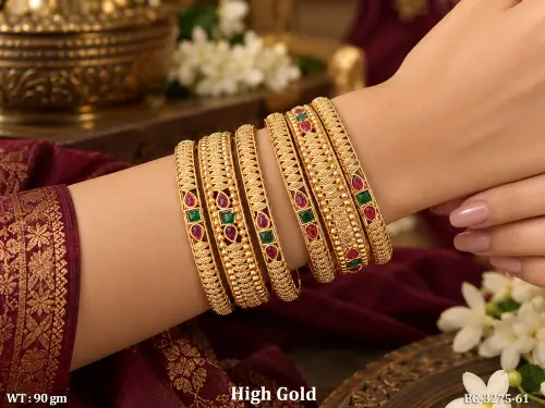 Antique Square Bangles for Women Set of 6