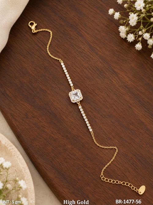 Square Stone-Studded Bracelet for Women, photo 2 of 2