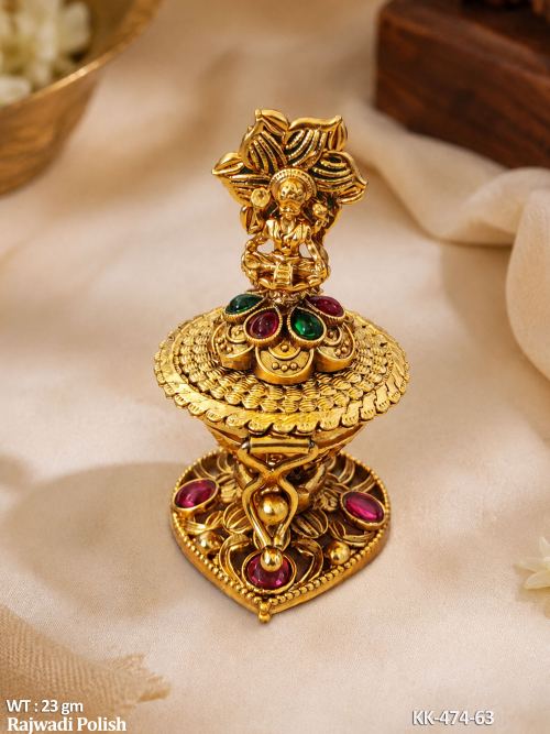 Traditional Temple Sindoor Dabbi for Pooja