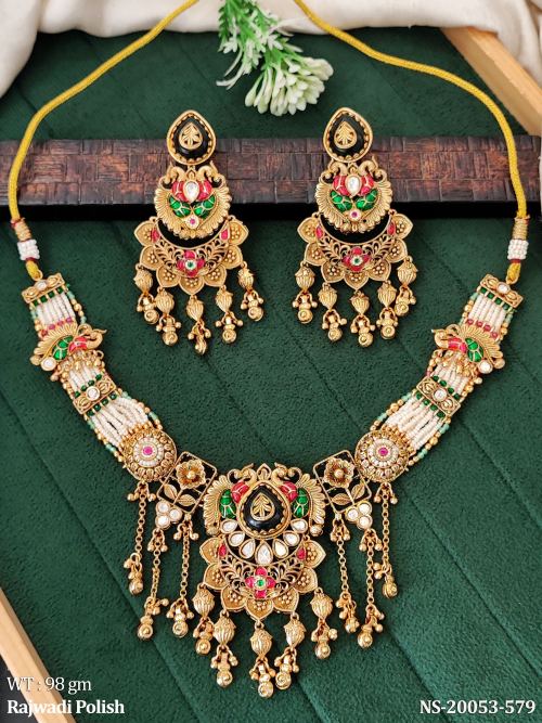 Royal Necklace Set in Rajwadi Finish for Women, photo 2 of 3