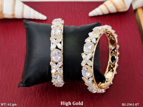 Party Wear Bangle Set with Stone Work