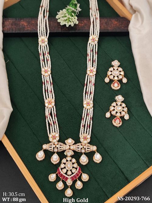 Long Pearl Necklace Set for Women