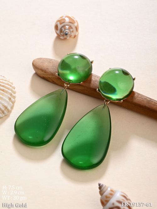Western Stone-Studded Drop Earrings