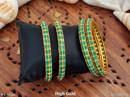 Double-Layer Antique Bangles Set of 4