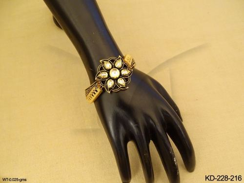 Matte Finish Kada with Floral Design, photo 2 of 2