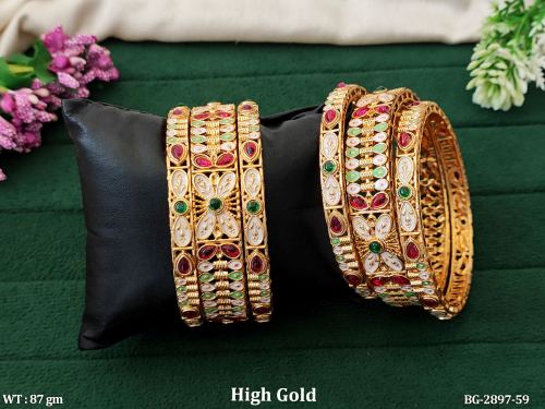 Antique Bangles with Stone Work Set of 6