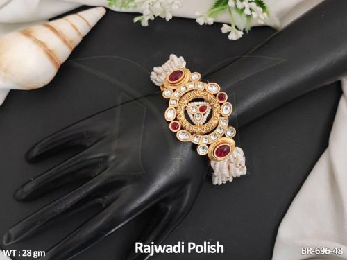 Rajwadi Finish Stone-Studded Bracelet for Women, photo 2 of 2