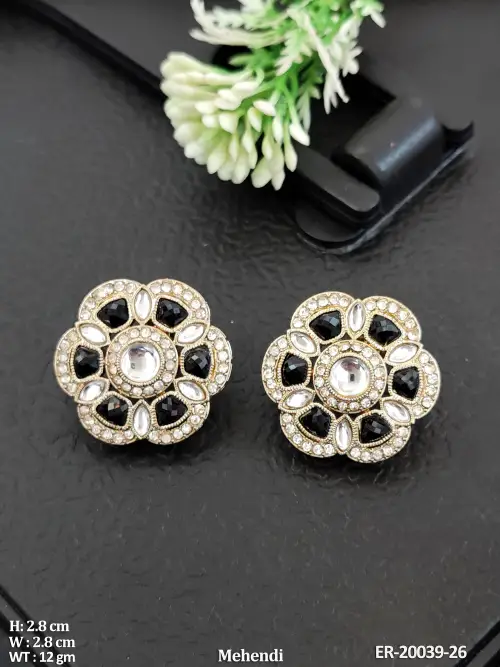 Elegant Full Stone Statement Earrings