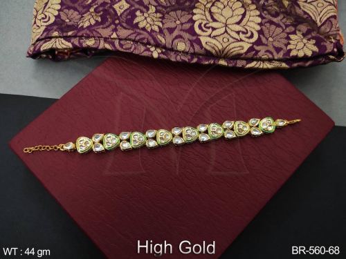 Classic Kundan Bracelet in White, photo 7 of 13