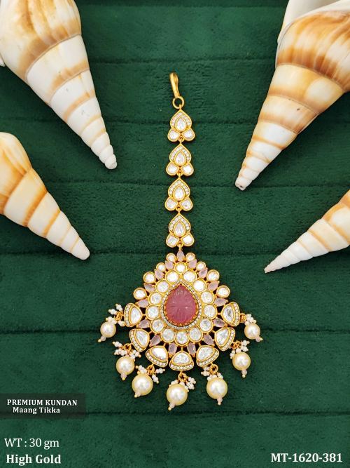 Premium Bridal Kundan  Party Wear  Maang Tikka i