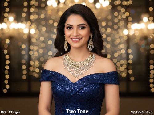 Short CZ Necklace Set for Women