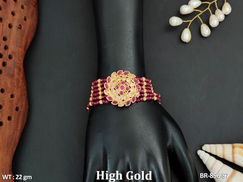 Antique Stone-Studded Bracelet