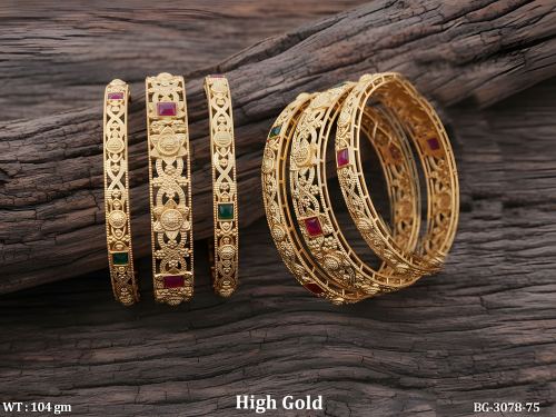 Stone-Studded Ethnic Bangles for Women