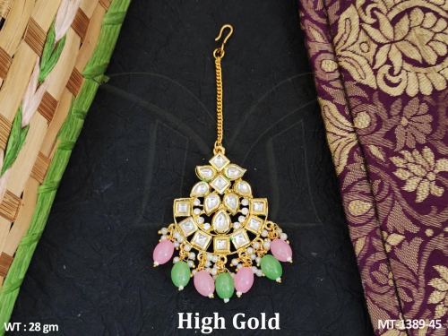 Classic Kundan Stone-Studded Tikka