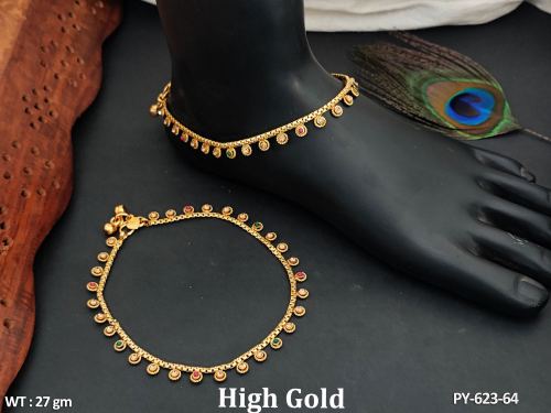 Antique Jewellery High Gold Polish Fancy Style  Payal   