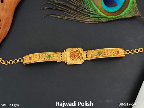 Party Wear Antique Bracelet with Stone Work, photo 2 of 3