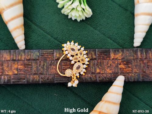 Temple Style Antique Nath Fancy Designer Nose Ring