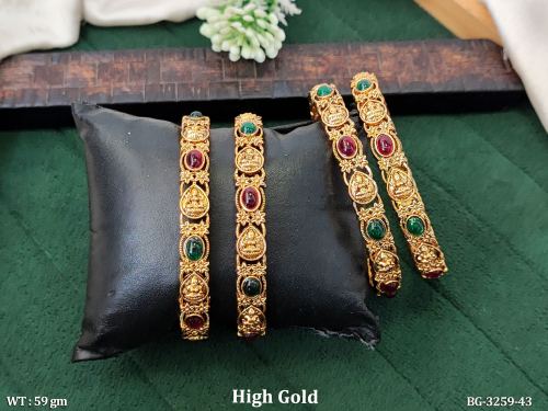 Temple Stone-Studded Bangles Set of 4, photo 2 of 4