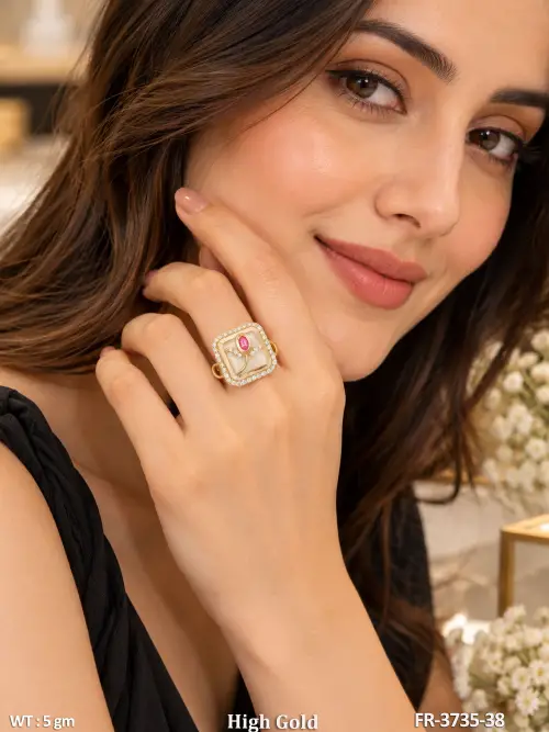 Square AD Finger Ring for Women