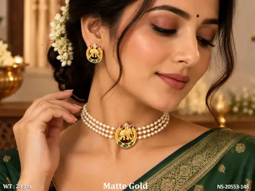 Royal Lakshmi Elephant Designer Necklace Set