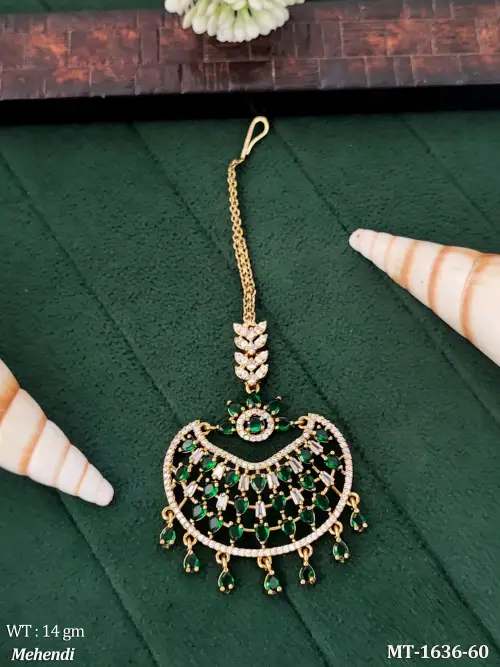 Wedding Wear AD Maang Tikka for Women