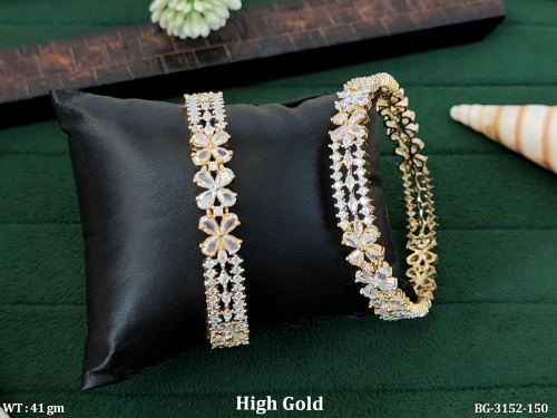 Elegant High Gold Party Wear Bangles