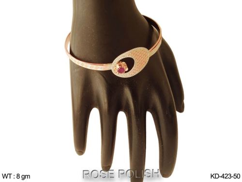 Minimal Oval Kada in Rose Finish for Women, photo 2 of 3