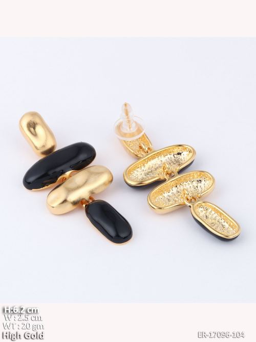 Stone-Studded Drop Earrings, photo 3 of 3