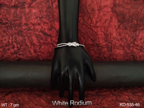 White Finish South Indian Kada for Women