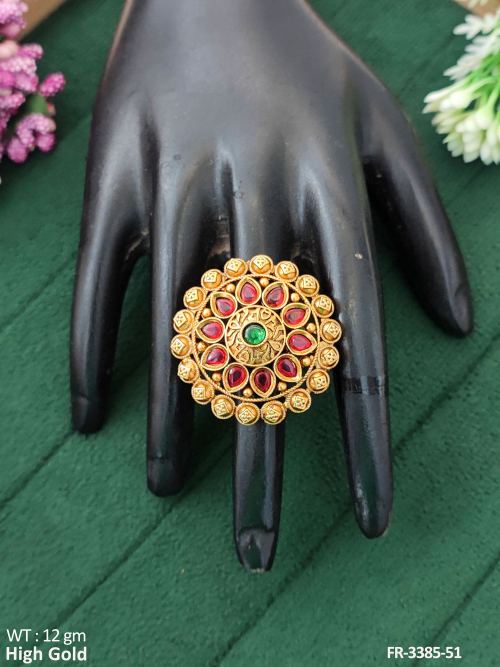 Antique Designer High Gold Polish Finger Rings  