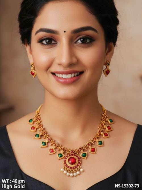 Traditional Stone-Studded Jewellery Set for Women