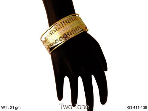 Two-Tone Finish Minimal Kada for Women