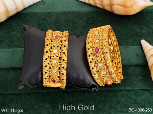 Everyday Antique Bangles for Women Set of 2