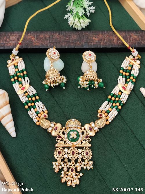 Bridal Rajwadi Finish Necklace Set for Women, photo 2 of 3