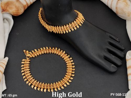 Antique Jewelry High Gold Polish Wedding wear Fancy design Antique Payal  