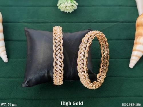 White Bangles with CZ Stones Set of 2